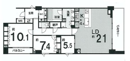 ザ・パークハウス広尾羽澤 2階 間取り図