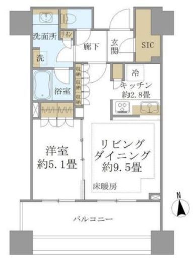 白金ザ・スカイ 20階 間取り図