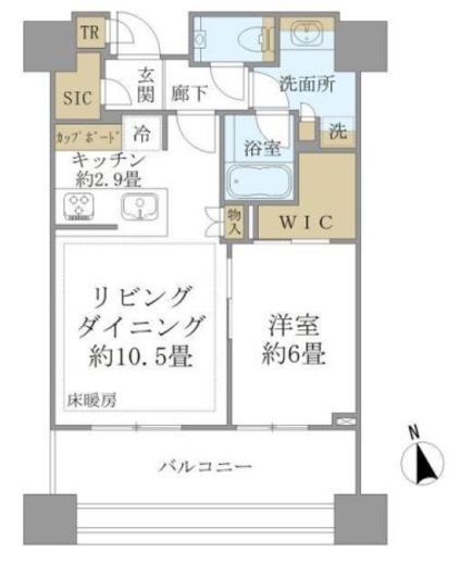 白金ザ・スカイ 22階 間取り図
