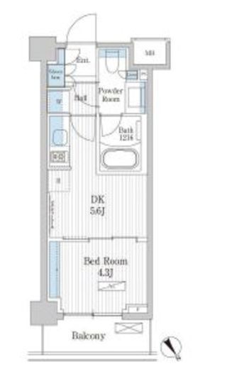 パークアクシス門前仲町テラス 330 間取り図