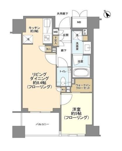 ジオ四谷坂町 2階 間取り図