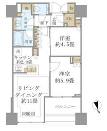 白金ザ・スカイ 19階 間取り図