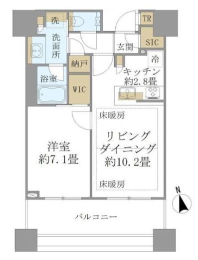 白金ザ・スカイ 18階 間取り図