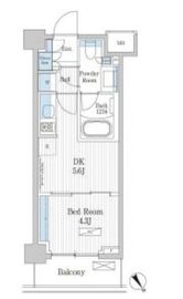 パークアクシス門前仲町テラス 232 間取り図