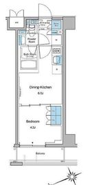 ルフォンプログレ中野坂上 502 間取り図