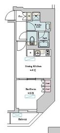 nido蔵前Residence 206 間取り図