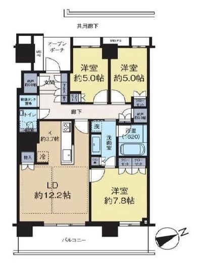 プラウドタワー東雲キャナルコート 51階 間取り図
