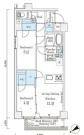 AIFLAT三軒茶屋 (アイフラット三軒茶屋) 205 間取り図