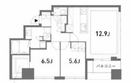 プレミストタワー白金高輪 16階 間取り図