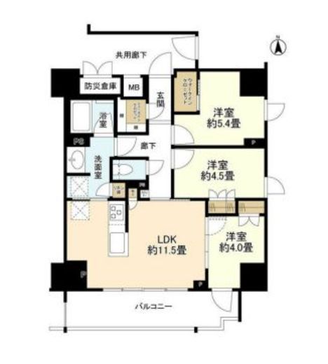 リビオレゾン王子 5階 間取り図