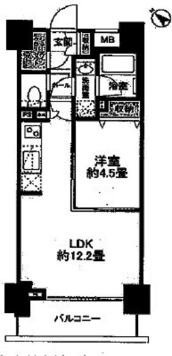 ラ・フォルム目黒原町 3階 間取り図