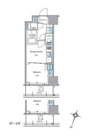 ルフォンプログレ渋谷ヒルトップ 1310 間取り図