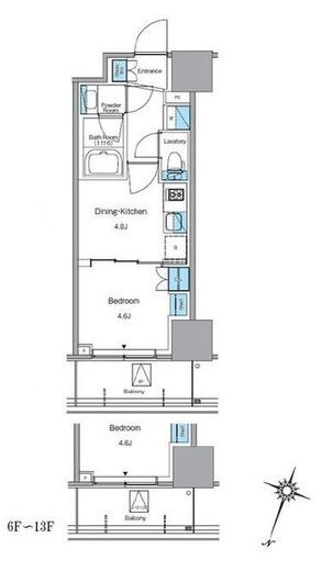 ルフォンプログレ渋谷ヒルトップ 706 間取り図
