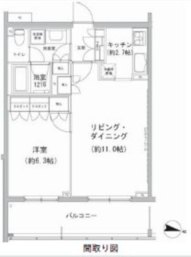 ヒューリックコート雪が谷 406 間取り図