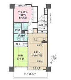 ルネ上野桜木 2階 間取り図