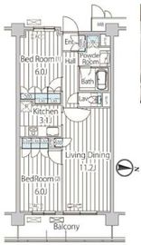 フェールメゾン西大島 314 間取り図