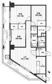 モンテベルデ築地 10階 間取り図