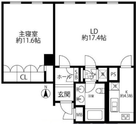 ミュゼ白金長者丸 2階 間取り図