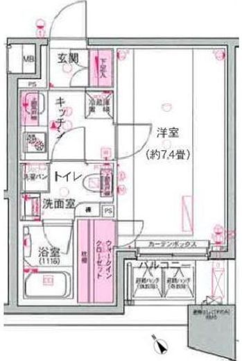 デュアレス愛宕虎ノ門 3階 間取り図