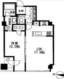 平河町森タワーレジデンス 19階 間取り図