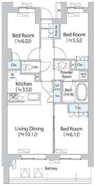 パークアクシス千歳船橋 101 間取り図