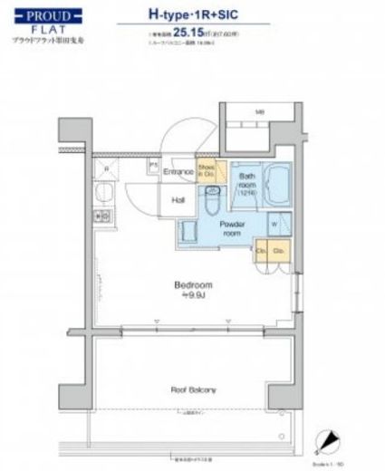 プラウドフラット墨田曳舟 608 間取り図