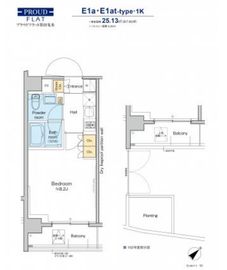 プラウドフラット墨田曳舟 102 間取り図