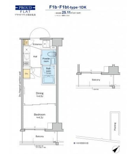 プラウドフラット墨田曳舟 604 間取り図
