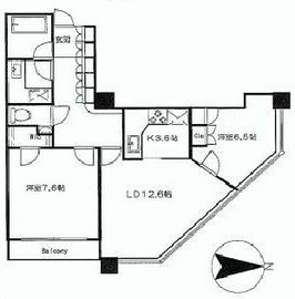 白金タワー 16階 間取り図