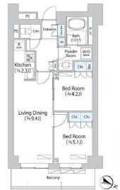 パークアクシス千歳船橋 414 間取り図