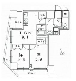 銀座レジデンス伍番館 206 間取り図