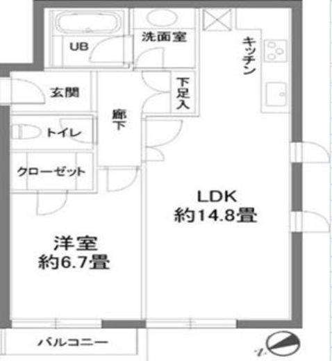 カスタリア西麻布霞町 304 間取り図