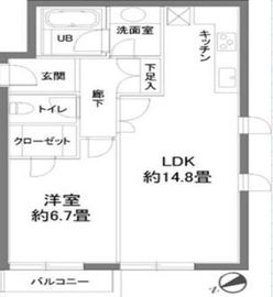 カスタリア西麻布霞町 304 間取り図