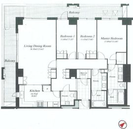 麻布第一マンションズ 505 間取り図