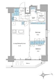 ルフォンプログレ上野マークス 1001 間取り図