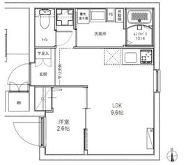 タスキSmart新中野 102 間取り図