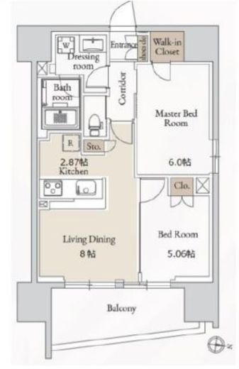 BLESS亀戸 (ブレス亀戸) 1601 間取り図
