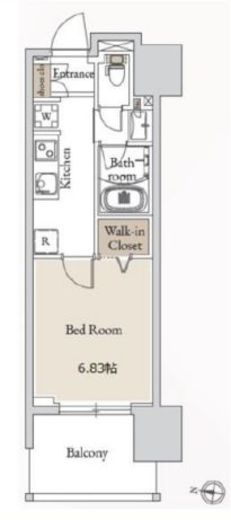 BLESS亀戸 (ブレス亀戸) 1411 間取り図