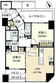 ジオ四谷坂町 6階 間取り図