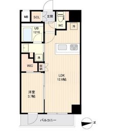 ORSUS大鳥居 (オルサス大鳥居) 406 間取り図