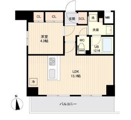 ORSUS大鳥居 (オルサス大鳥居) 310 間取り図