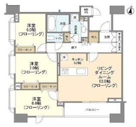 HF白金高輪レジデンス 704 間取り図