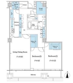 二番町テラス 1106 間取り図