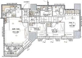 プラウドタワー白金台 34階 間取り図