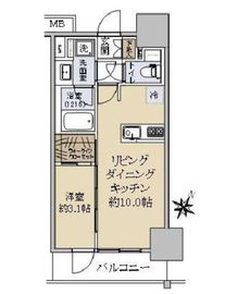 リビオレゾン上野根岸 5階 間取り図