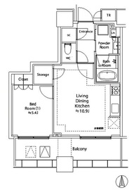 白金ザ・スカイ 6階 間取り図