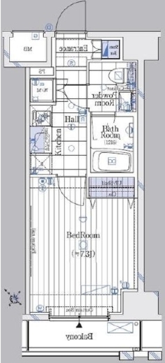 ガリシアレジデンス六本木 2階 間取り図