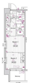 ガーラ・アヴェニュー元住吉 6階 間取り図