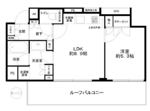 ブランズ神楽坂 6階 間取り図
