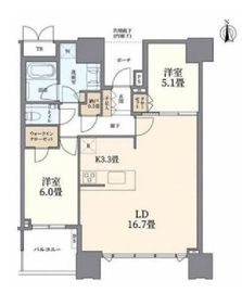 ドゥ・トゥール 5階 間取り図